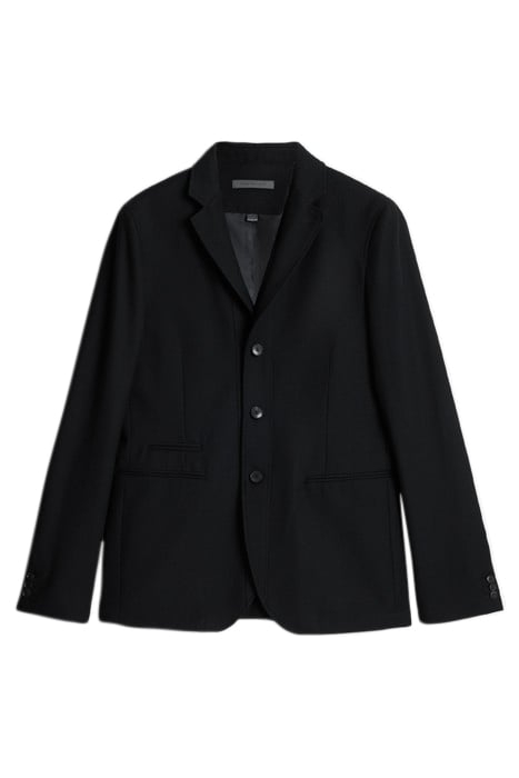 SLIM FIT NOTCH LAPEL JKT WITH BTN CLOSUR BLACK 2