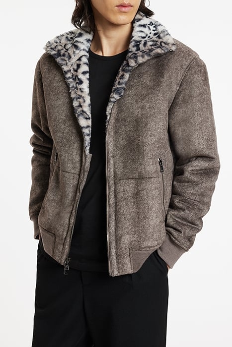 MONTEIRO EASY FIT ZIP UP JACKET WITH FUR DESERT SAND 1