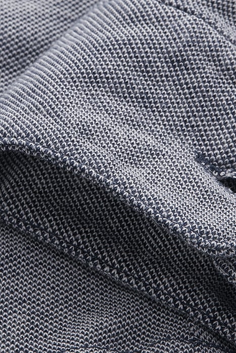 STONE | LONGSLEEVE PIQUÉ POLOSHIRT NAVY WHITE MELANGE 2