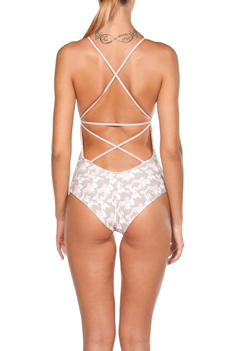 W ONE PIECE TWIST BACK WHITE-MULTI 2