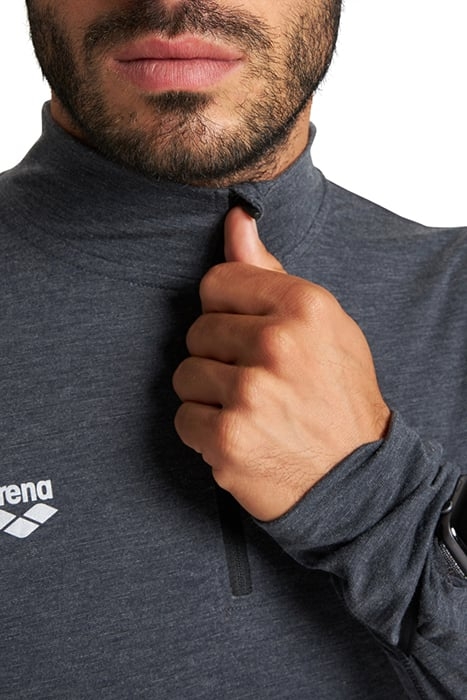 M THERMAL H/Z LONG SLEEVE BLACK MELANGE-SILVER 6