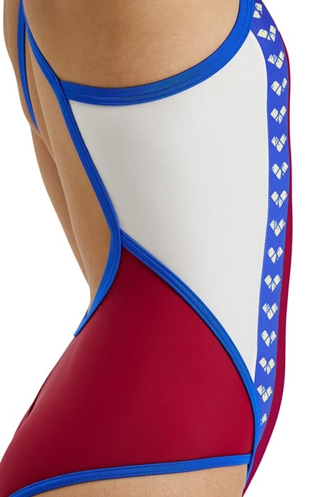 WOMEN'S ARENA ICONS SWIMSUIT FAST BACK P BURGUNDY-WHITE-NEON 5