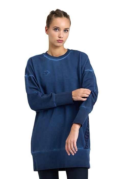 WOMEN'S ARENA ICONS OVERSIZE CREW NAVY DELAVE-NAVY-WHITE 1