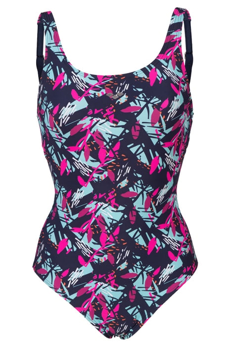 WOMEN'S BODYLIFT SWIMSUIT FRANCY WING BA NAVY-FREAK ROSE MUL 1