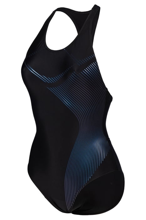WOMEN'S ARENA GRAPHIC SWIMSUIT Y BACK BLACK 6