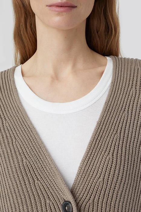 V CARDIGAN LONG SLEEVE BROWN SUGAR 5