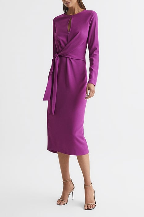 VALENTINA-TIE DRESS MAGENTA 5