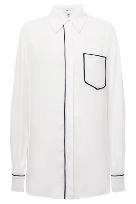 GINA-SIDE BUTTON-DOWN SHIRT IVORY 3