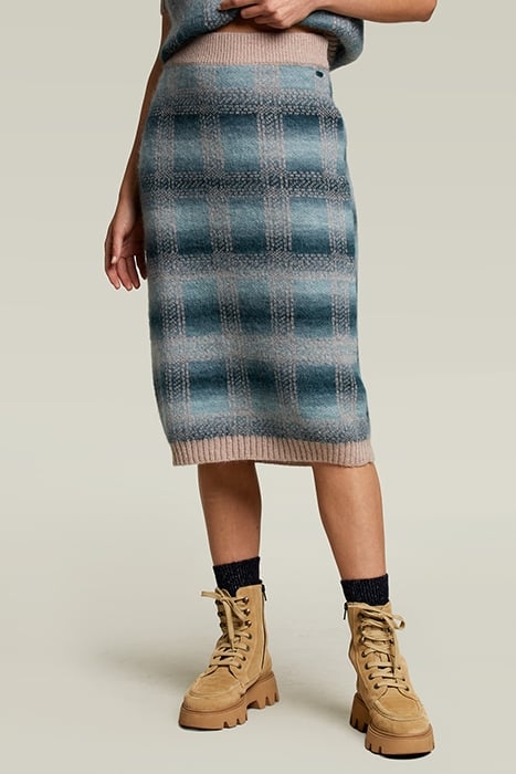 MULTI KNITTED JACQUARD MIDI SKIRT 1
