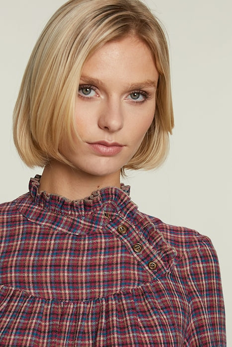 MULTI CHECKED SHIRT FANTASY NECKLINE 4