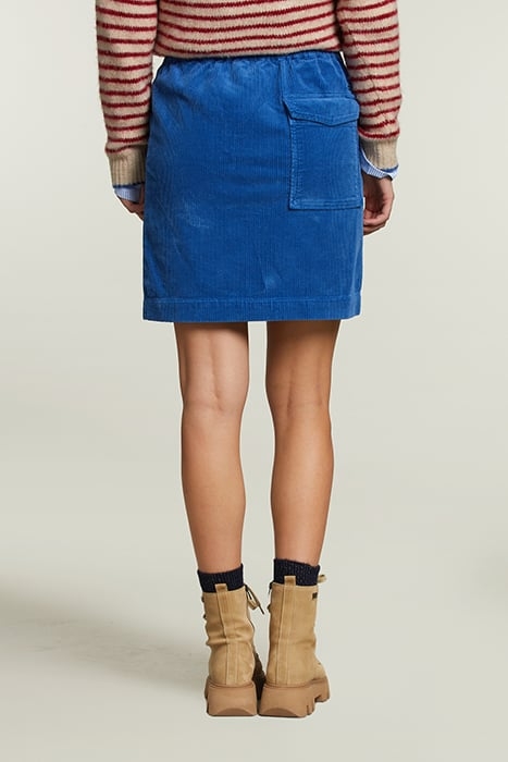BLUE SHORT CORDUROY SKIRT 2
