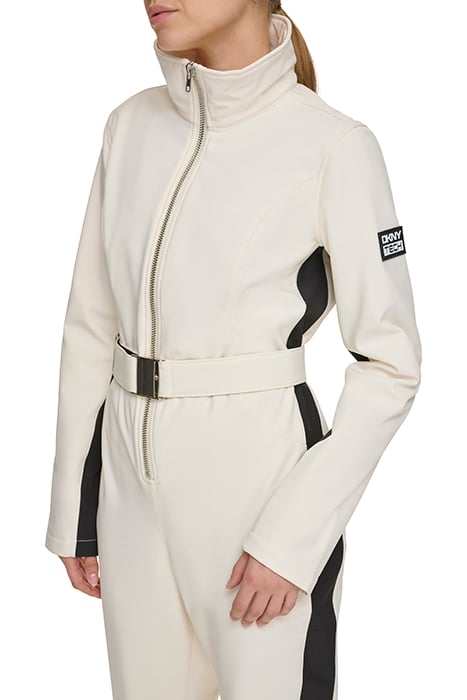 BELTED ONE PIECE SKI WHITE 3