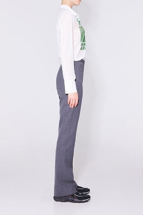 GRAY STRAIGHT-CUT SUIT PANTS 4