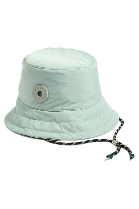 GREEN NYLON BUCKET HAT 1
