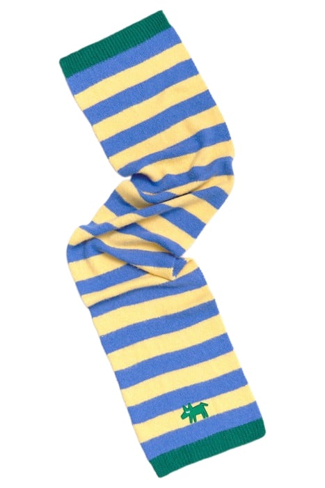 LIGHT BLUE LOLA LOGO KNIT SCARF 2