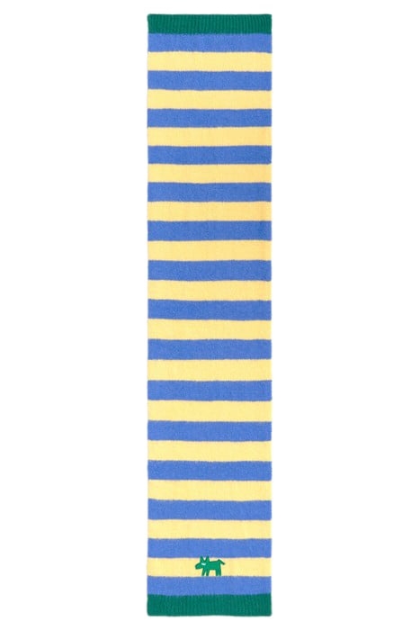 LIGHT BLUE LOLA LOGO KNIT SCARF 1