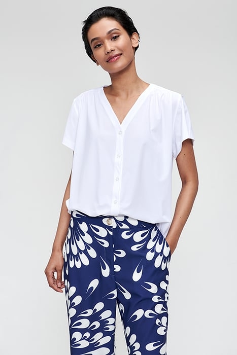 PRINTED WIDE LEG PANTS ROYAL BLUE 4