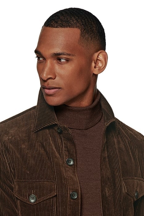 DARK BROWN RELAXED FIT SHIRT-JACKET 7