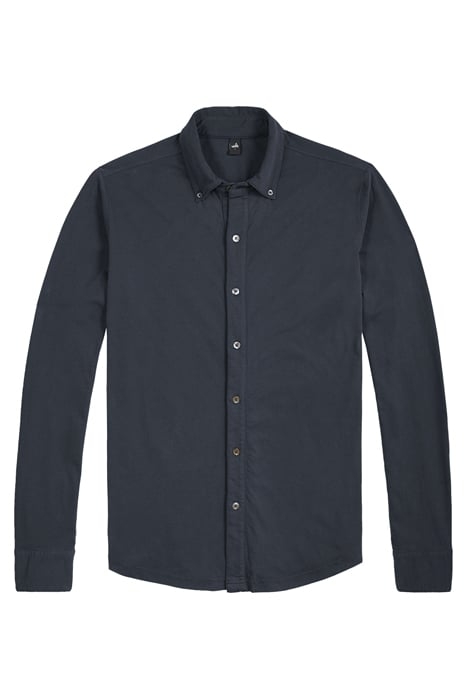 FLEMING | JERSEY BUTTON-DOWN SHIRT DARK NAVY 1