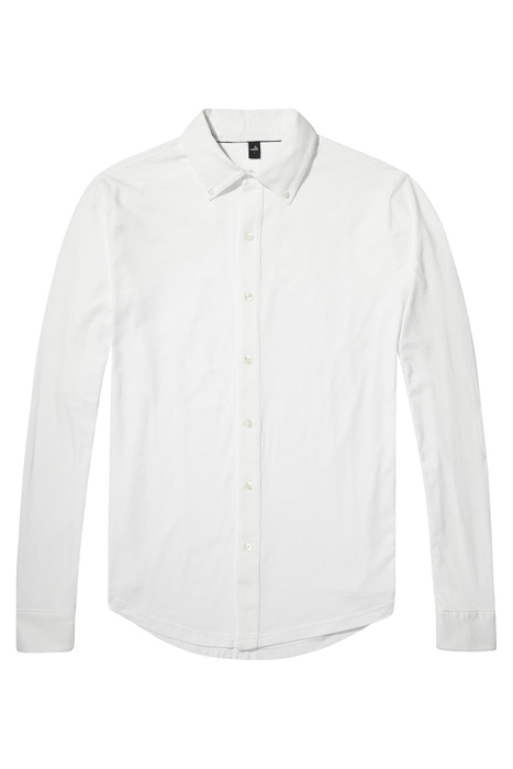 FLEMING | JERSEY BUTTON-DOWN SHIRT PURE WHITE 1
