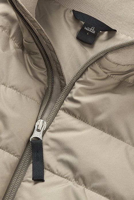 GRIFFIN | QUILTED SWEAT JACKET SLATE BEIGE 3