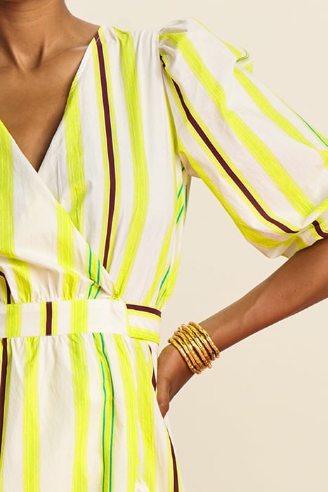 DRESS - STRIPED LEMON YELLOW 6