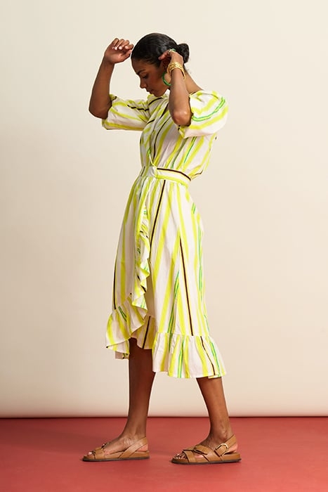 DRESS - STRIPED LEMON YELLOW 5