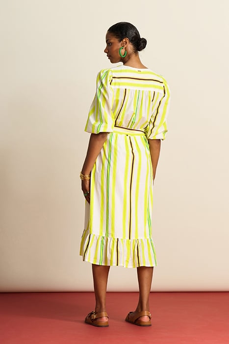DRESS - STRIPED LEMON YELLOW 2