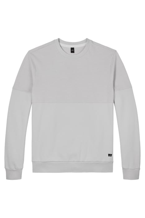SULLIVAN | JERSEY PIQUÉ CREWNECK SWEATER LIGHT GREY 2