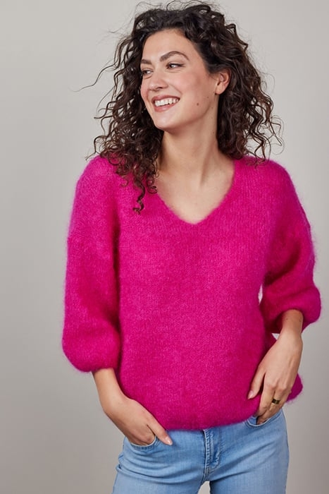 MOHAIR PULLOVER MIRA RASPBERRY PINK 1