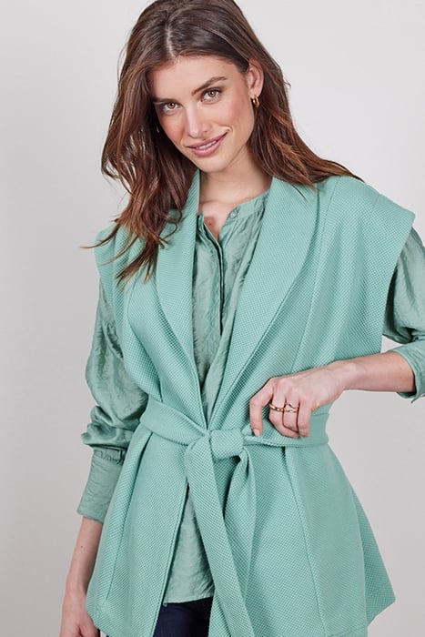 SLEEVELESS VEST DIAM GRANITE GREEN 4