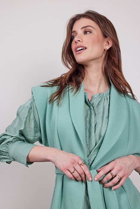 SLEEVELESS VEST DIAM GRANITE GREEN 5