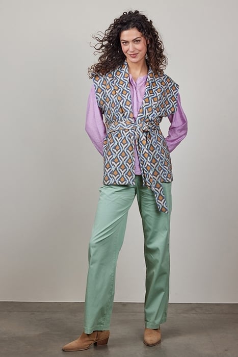 SLEEVELESS VEST DIAM PRINT OFFWHITE WITH COSMIC DREAMS PRINT 1