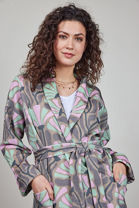 KIMONO VEST LOIS PRINT SAND WITH COSMIC FLOWER PRINT 4