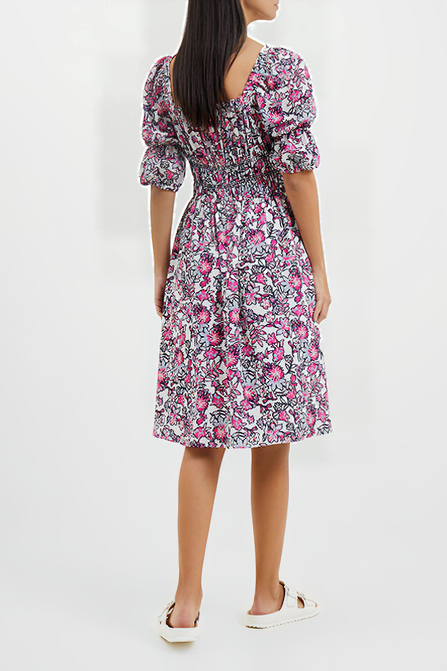 FOTINI VERONA DRESS PUFF SLEEV WHITE 2