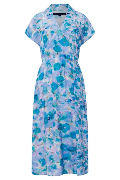 GRETHA DRAPE WRAP DRESS BLUE 4