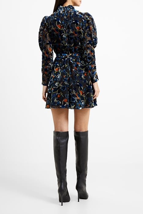 AVERY BURNOUT LS DRESS BLACK 3