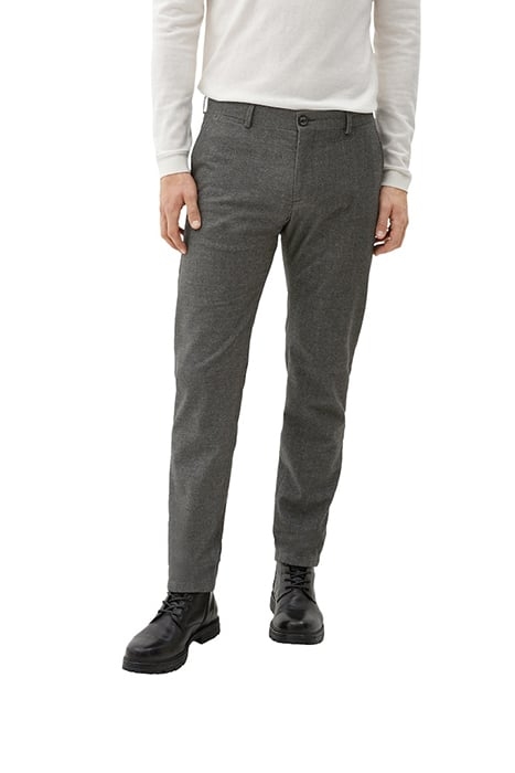 S.OLIVER PANTS GREY/BLACK 1