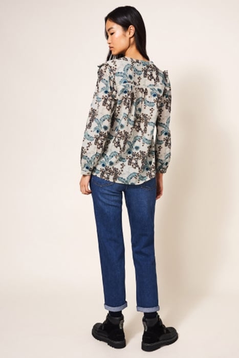 FLORINE SHIRT NATURAL MULTI 3