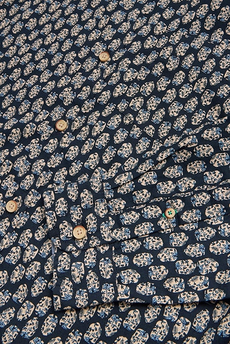 GEO FLORAL PRINTED SHIRT NAVY PRINTED 3