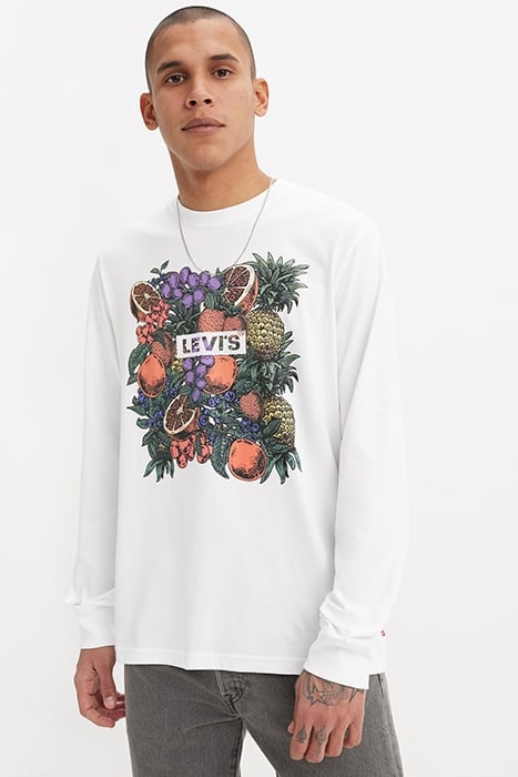 RELAXED JEANS LONG-SLEEVED T-SHIRT WHITE 4