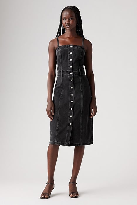 DENIM MINI DRESS BLACK 1