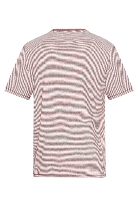 LUKESI PRINT STRIPE TEE TANDOORIRED 5
