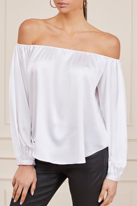 CANDICE OFF SHOULDER TRUE WHITE BLOUSE 1