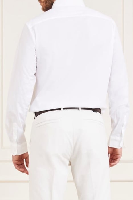 BENNY NEW COLLAR PAU PURE CASUAL SHIRT WHITE 2