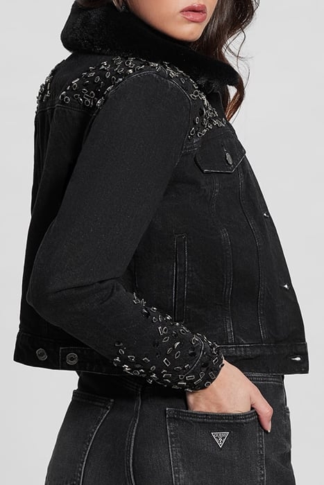 DORIA SHEARLING JACKET CRATERS STONES 6