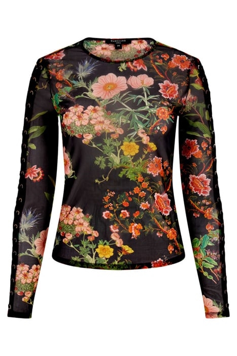 LEWIS MESH TOP BLACK BEAUTY BLOUSE PRINT 4