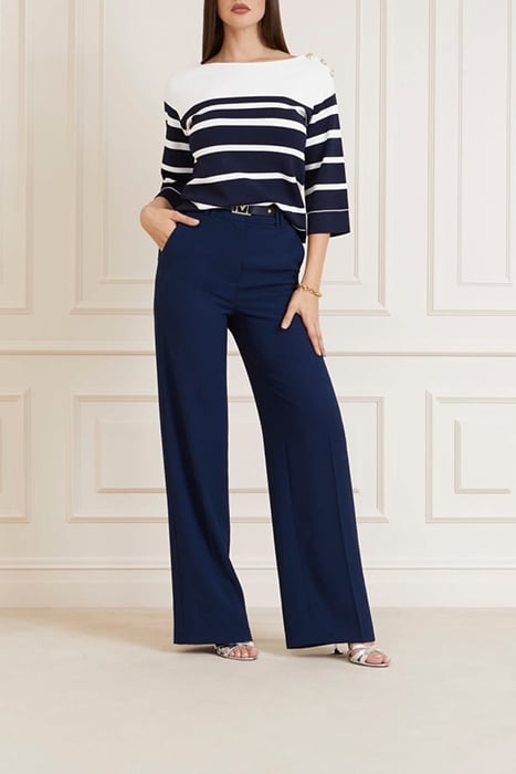 FEBE SWEATER STRIPED BLUE AND WHITE KNITTED STRIP 3