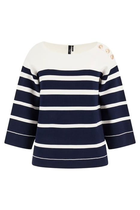 FEBE SWEATER STRIPED BLUE AND WHITE KNITTED STRIP 4