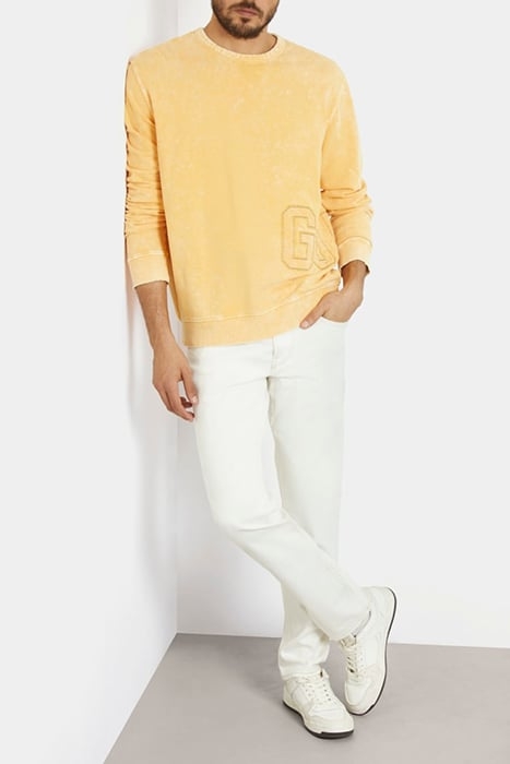 TREATED GUESS LOGO CN SWEATSHI MANGO SEED YELLOW 3